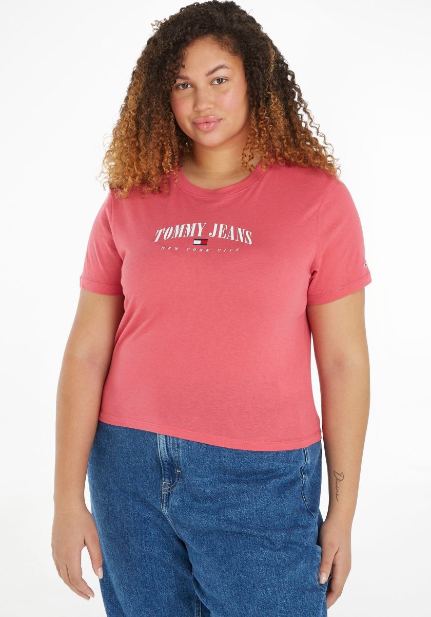 Tommy Jeans Curve Shirt met korte mouwen TJW CRV BBY ESSENTIAL LOGO 2 SS (1-delig)