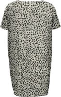 ONLY CARMAKOMA jurk CARLUX met all over print grijsgroen/ zwart