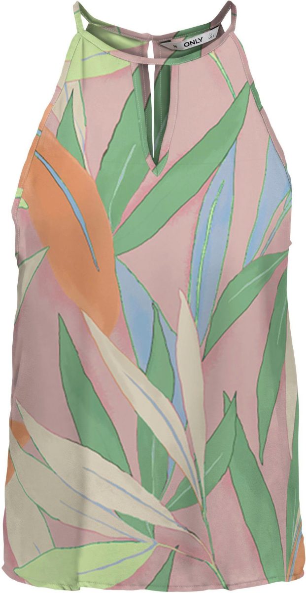 Only Shirt ONLALMA LIFE VIS S/L KEYHOLE TOP AOP