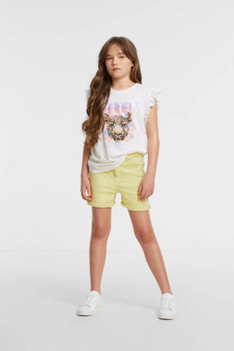 anytime denim short lime