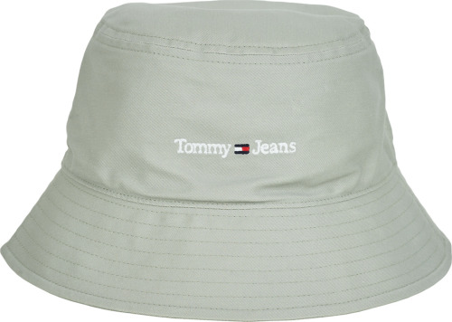 Tommy Jeans bucket hat met logo grijsgroen