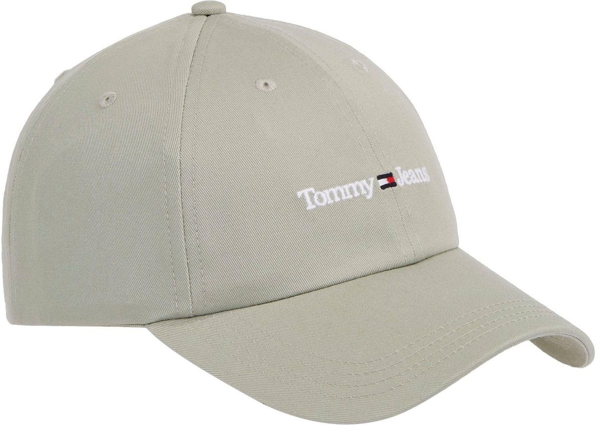 Tommy Jeans pet met logo grijsgroen