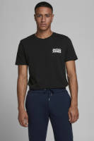 Jack & Jones ESSENTIALS basic T-shirt JJECORP met logo zwart