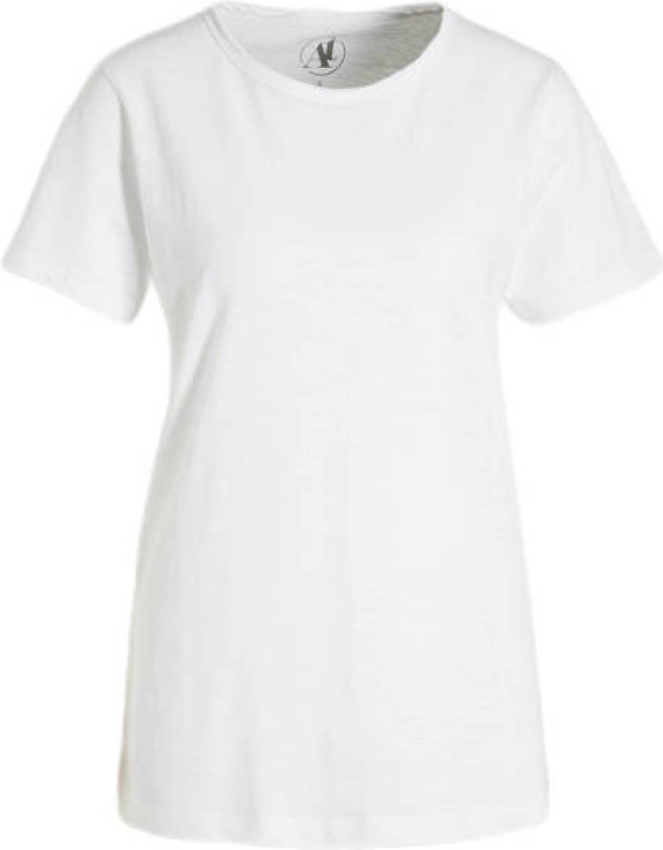 anytime raw edge T-shirt wit