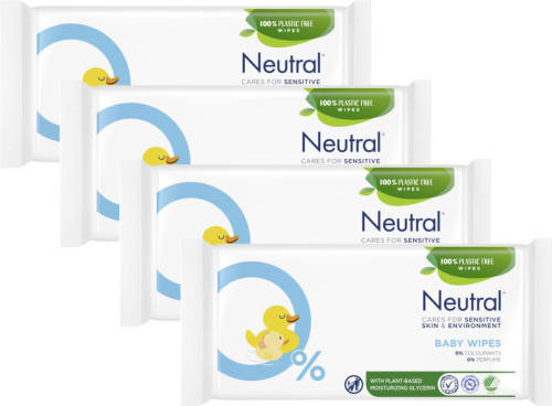 Neutral - Baby Billendoekjes - 4 X 52 = 208 Stuks - 0% Parfum