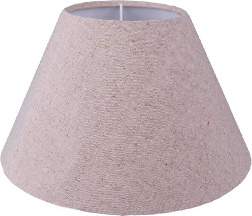 HAES deco - Lampenkap - Natural Cosy - Beige Rond - Formaat Ø 23x15 Cm, Voor Fitting E27 - Tafellamp, Hanglamp
