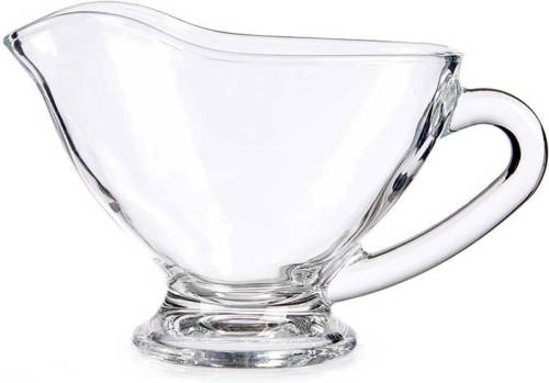 Vivalto Luxe Glazen Jus/saus Kom Transparant 15 X 7,5 X 9 Cm Van 200 Ml - Schenkkannen