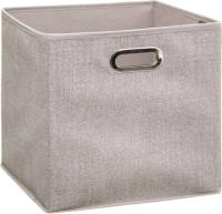 5five Opbergmand/kastmand 29 Liter Beige Linnen 31 X 31 X 31 Cm - Opbergmanden
