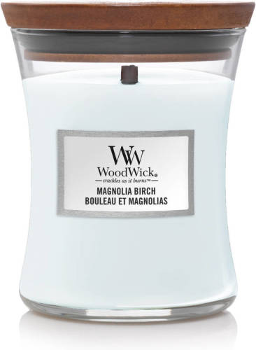 Woodwick Kaars Medium Magnolia Birch - 11 Cm / ø 10 Cm