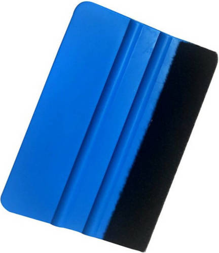 Wicotex Aandruk Spatel/rakel Blauw Kunststof Voor Raamfolie En Plakplastic Ca. 10 Cm - Meubelfolie