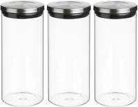 Secret de Gourmet 3x Stuks Voorraadbussen/voorraadpotten 1,3l Glas Met Rvs Deksel - Voorraadpot