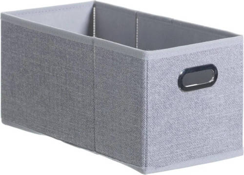 5five Opbergmand/kastmand 7 Liter Lichtgrijs Linnen 31 X 15 X 15 Cm - Opbergmanden
