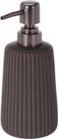 Items Zeeppompje/zeepdispenser Donkergrijs Van Keramiek 300 Ml - Zeeppompjes