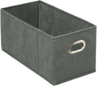 5five Opbergmand/kastmand 7 Liter Grijsgroen Linnen 31 X 15 X 15 Cm - Opbergmanden