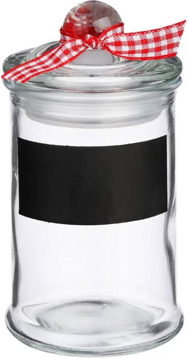 Secret de Gourmet Kruidenpotje/voorraadpotje Met Krijtvlak - 120 Ml - Glas - Voorraadpot