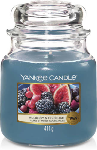 Yankee Candle Geurkaars Medium Mulberry & Fig Delight - 13 Cm / ø 11 Cm