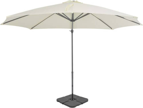 VidaXL Parasol Met Draagbare Voet Zandkleurig