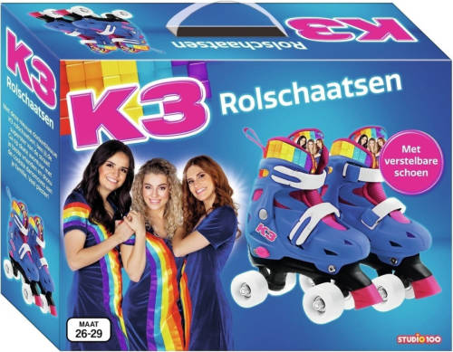 Studio 100 K3 Rolschaatsen Maat 30-33 Regenboog