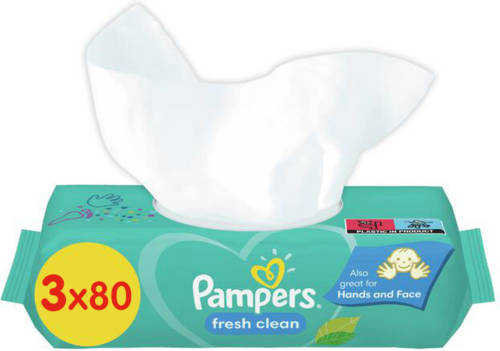 Pampers - Fresh Clean - Billendoekjes - 240 Doekjes - 3 X 80