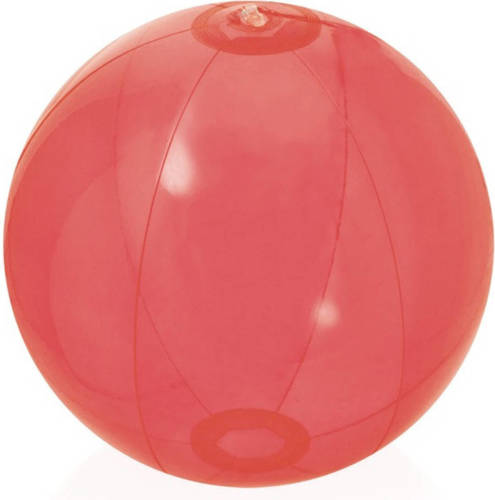 Trendoz Opblaasbare Strandbal Beach Fun Plastic Rood 28 Cm - Strandballen