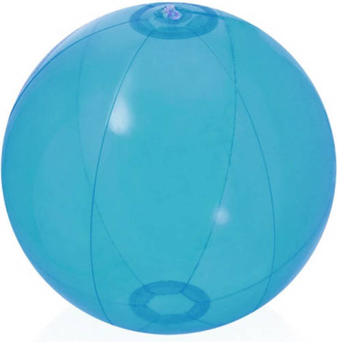 Trendoz Opblaasbare Strandbal Beach Fun Plastic Blauw 28 Cm - Strandballen