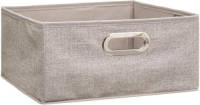 5five Opbergmand/kastmand 14 Liter Beige Linnen 31 X 31 X 15 Cm - Opbergmanden