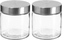 Secret de Gourmet 2x Stuks Voorraadbussen/voorraadpotten 0,75l Glas Met Rvs Deksel - Voorraadpot