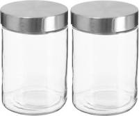 Secret de Gourmet 2x Stuks Voorraadbussen/voorraadpotten 1,2l Glas Met Rvs Deksel - Voorraadpot