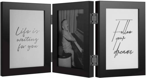 Henzo Fotolijst - Piano Triple Swing Portrait - Fotomaat 10x15 Cm - Zwart