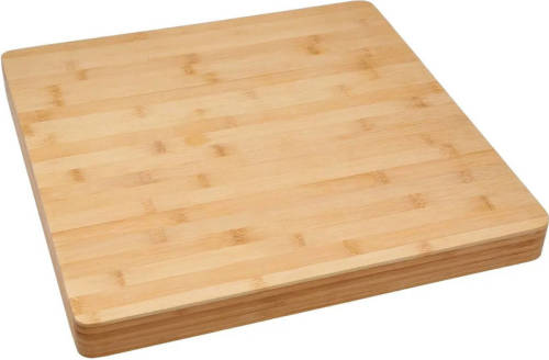 5five Grote Snijplank/serveerplank Vierkant 37 X 3,5 Cm Van Bamboe Hout - Snijplanken