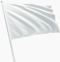 Benza Witte Vlag - om zelf tekst op te zetten of in te kleuren - 100 x 70 cm