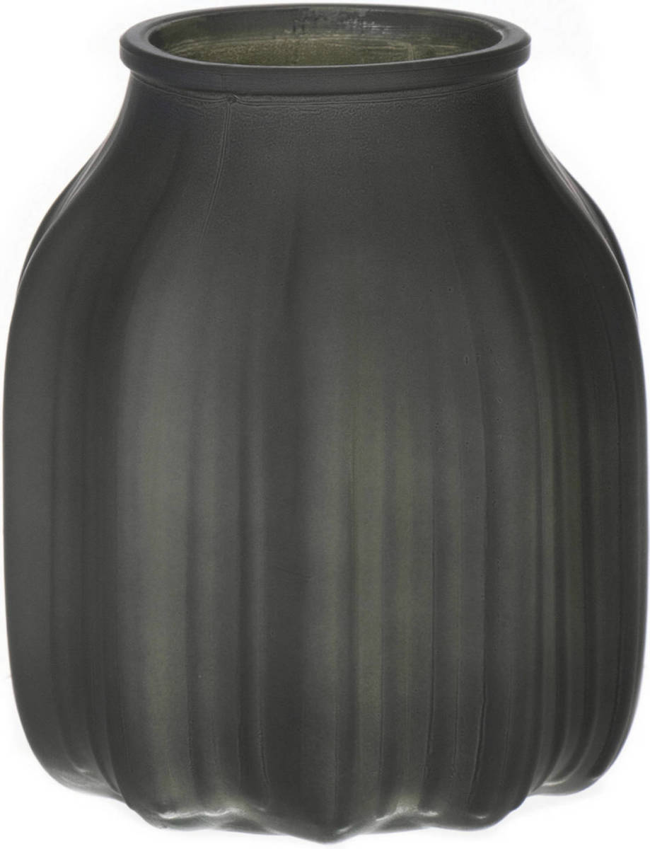 Bellatio Design Bloemenvaas Klein - Mat Groen - Glas - D14 X H16 Cm - Vazen