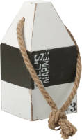 Excellent Houseware Deurstopper Havenpaal Maritiem Van Hout Met Scheepstouw 18 Cm - Deurstoppers