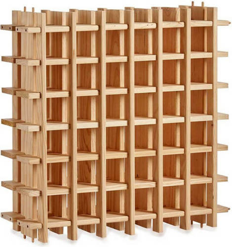 Bigbuy Home Flessenrek Dennenhout Natuurlijk (75 X 21,5 X 75 Cm)