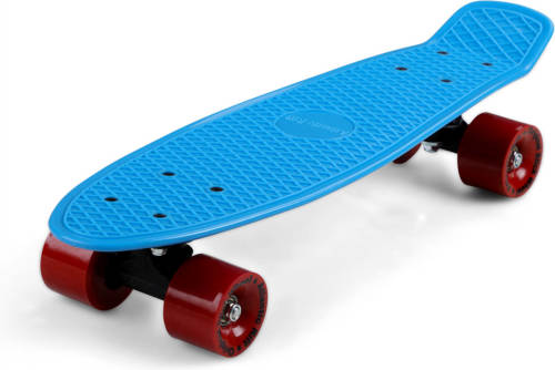 Spielwerk Skateboard, Blauw/rood, Retro, Met Pu-dempers