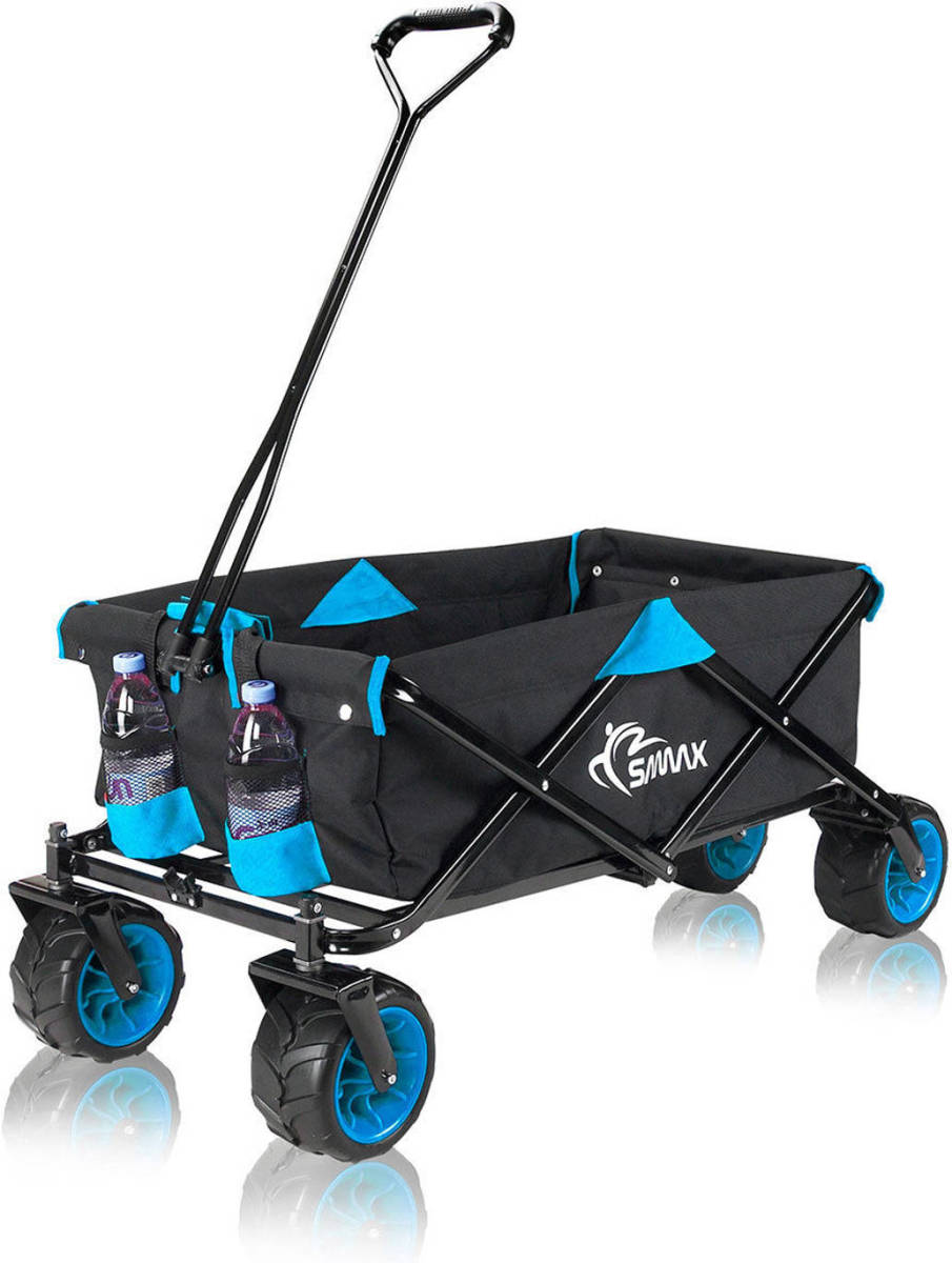 Samax Bolderkar, Transportkar, Opvouwbaar, Zwart/ Blauw, Offroad