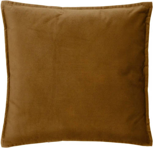 Atmosphera Bank/sierkussens Huiskamer Sophia - 45 X 45 Cm - Goud/bruin - Polyester - Met Rits - Sierkussens