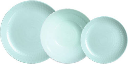 Serviesset Luminarc Pampille Turkoois Glas (18 Onderdelen)
