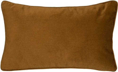 Atmosphera Bank/sierkussens Huiskamer Sophia - 30 X 50 Cm - Goud/bruin - Polyester - Met Rits - Sierkussens