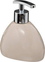 5five Zeeppompje/zeepdispenser Silk - Kunststeen - Beige - 10 X 12.5 Cm - 300 Ml - Zeeppompjes