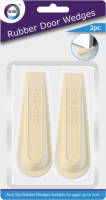 DID Set Van 2x Stuks Deurstoppers/deurwiggen - Wit - 12 Cm - Rubber - Deurstoppers