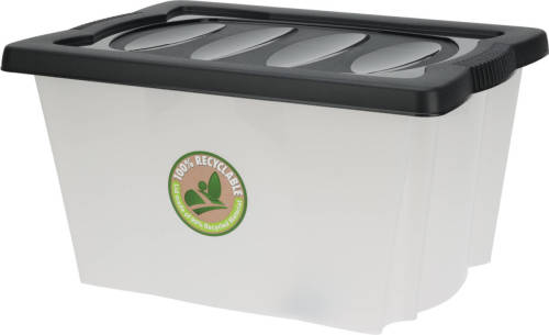 Bathroom Solutions Opberg Box/doos - Kunststof - 20 Liter - 43 X 33 X 24 Cm - Opbergbox