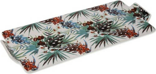 Dienblad Versa Tropical Porselein (16,3 X 2,5 X 36,5 Cm)