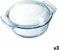 Ovenschaal Pyrex Classic Met Deksel Transparant Glas 33 X 26 X 12 Cm (3 Stuks)