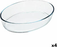 Ovenschaal Pyrex Classic Ovaalvormig 40 X 28 X 7 Cm Transparant Glas (4 Stuks)