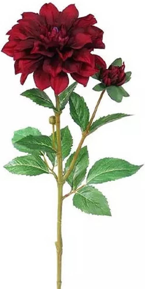 Buitengewoon de Boet Dahlia Tak Donker Rood 60 Cm Kunstplant