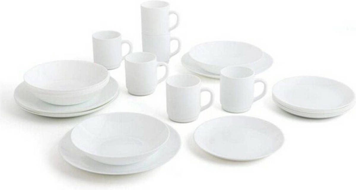 Serviesset Luminarc Zelie Wit Glas (25 X 20 X 19 Cm) (24 Pcs)