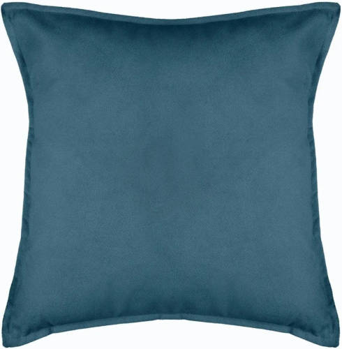 Atmosphera Bank/sierkussens Huiskamer Sophia - 55 X 55 Cm - Blauw - Polyester - Met Rits - Sierkussens