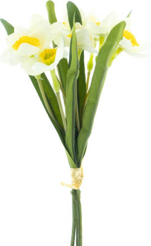 Nova Nature Narcissus Bundle X3 Green/cream 30 Cm Kunstbloemen