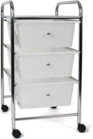 Gerim Badkamer Trolley/kastje Met 3 Lades En Plank 36 X 60 Cm Van Kunststof - Opberg Trolley